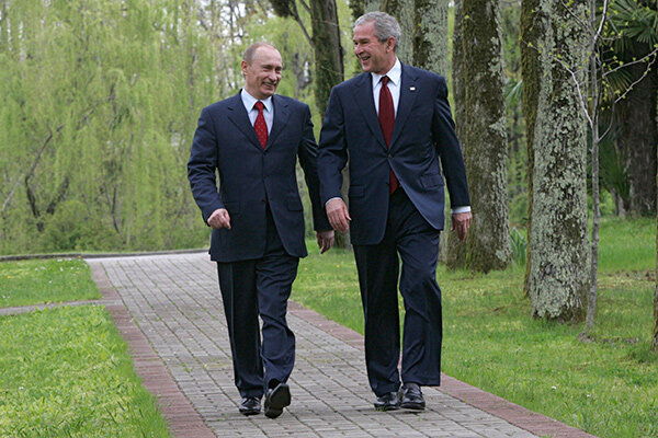 Путин и Буш в хороших отношениях (яндекс картинки)