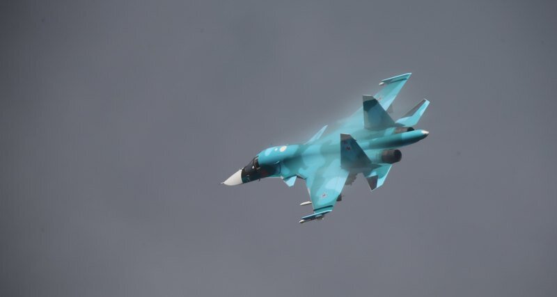 Морской истребитель-бомбардировщик Су-34М. 