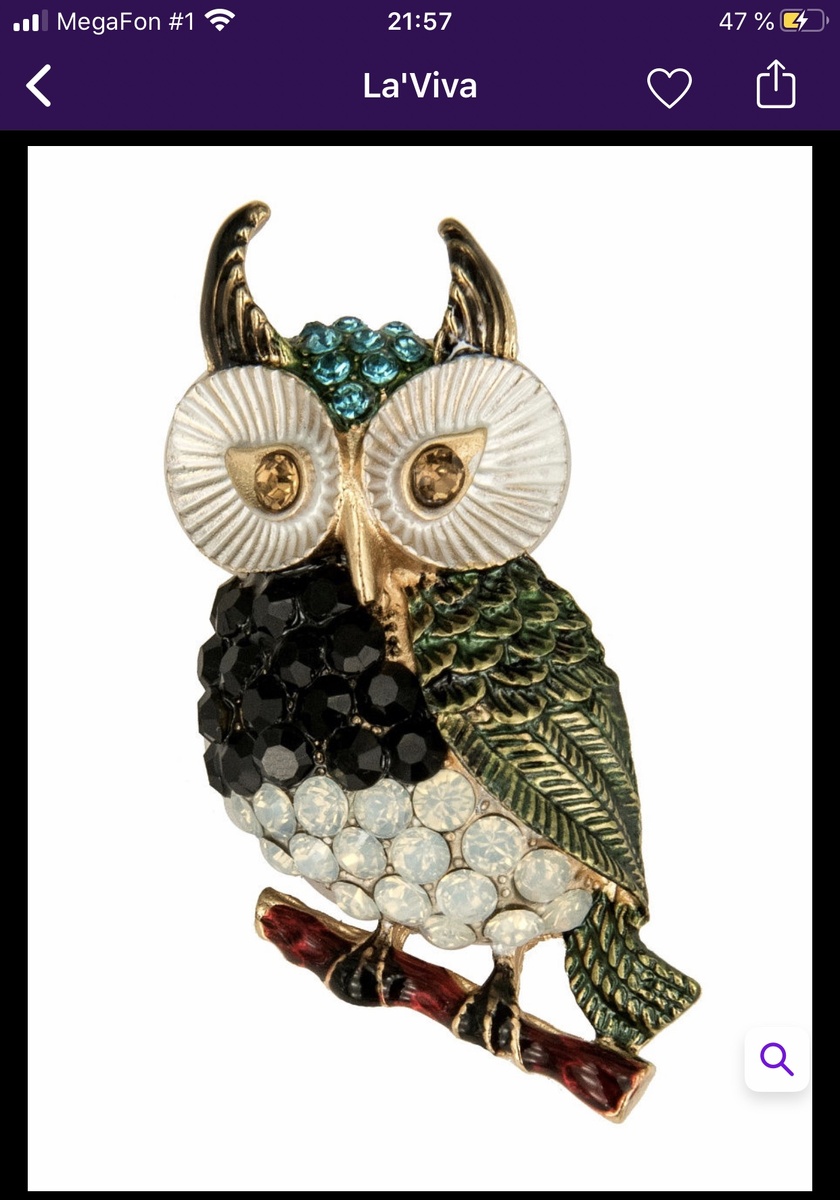 Фото из приложения. На самом деле размер броши не такой большой, как кажется.