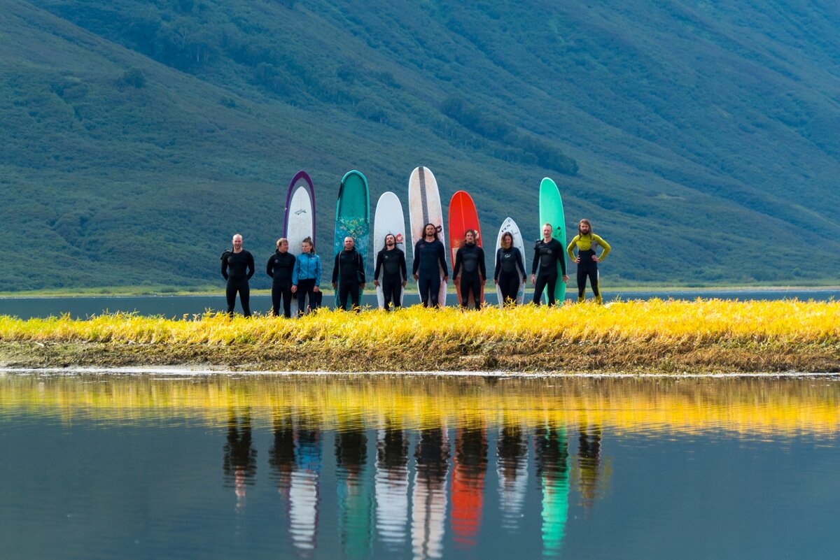 Серфинг в Snowave Kamchatka. Мало людей, красивые виды и чистейшая вода