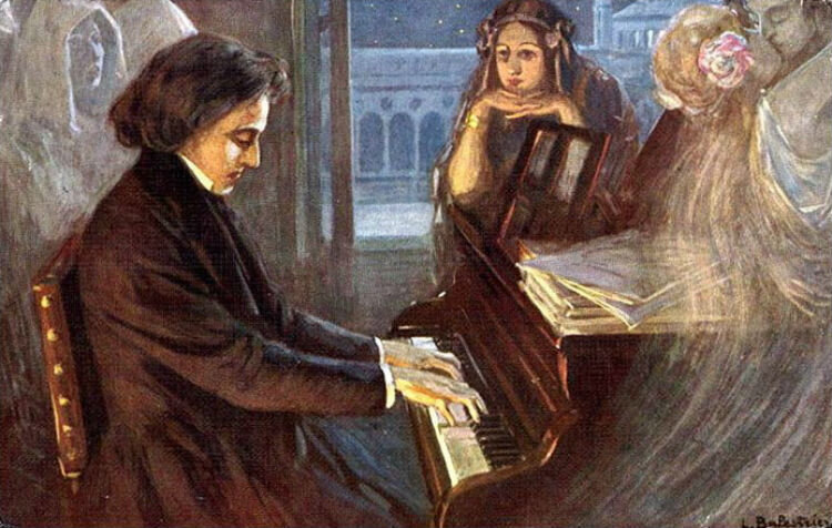 Шопен за роялем - Лионелло Балистриери - итальянский художник