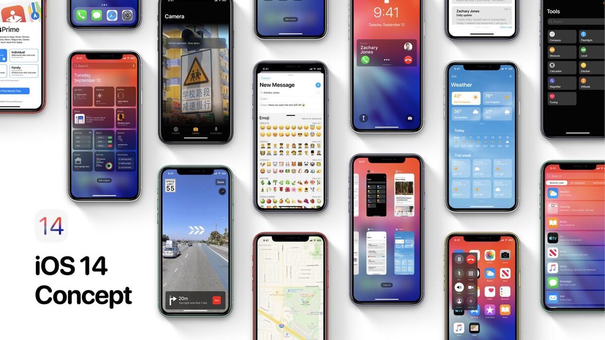 На данном изображении показаны все слухи и ожидания от IOS 14
