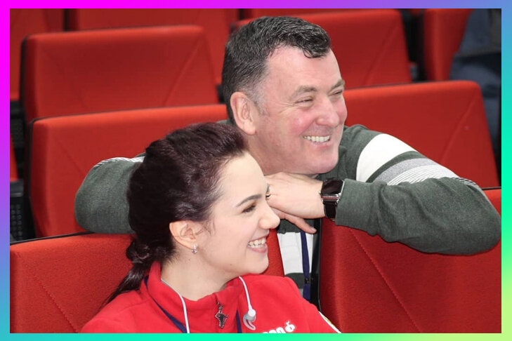 Евгения Медведева и Брайан Орсер, осень 2019 (источник - https://www.instagram.com/p/CACyWE3I4jU/)