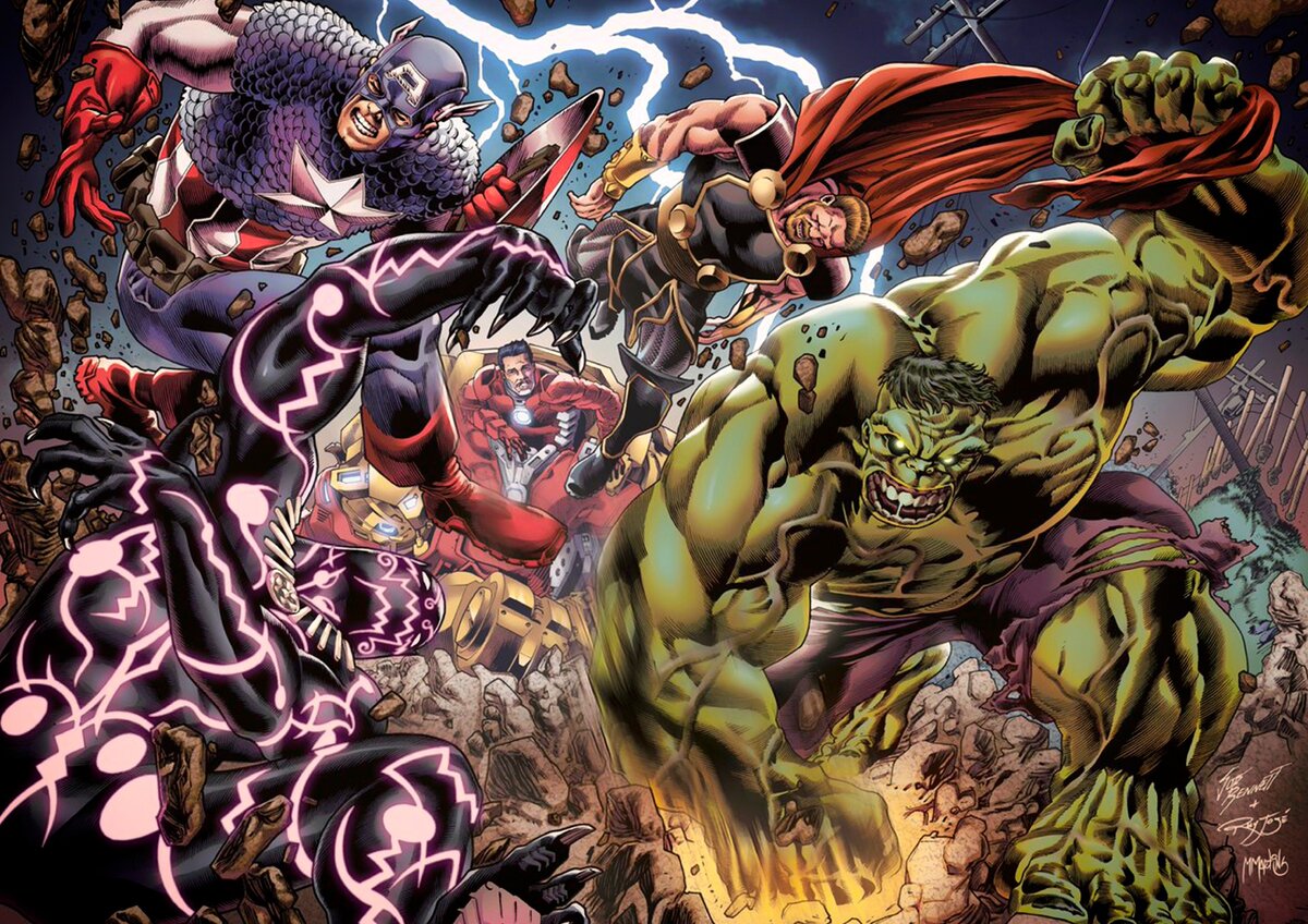 Бой со Мстителями