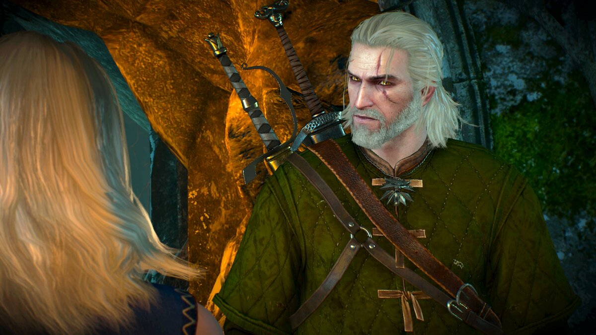 Знаменитый взгляд Геральта из игры Ведьмак 3