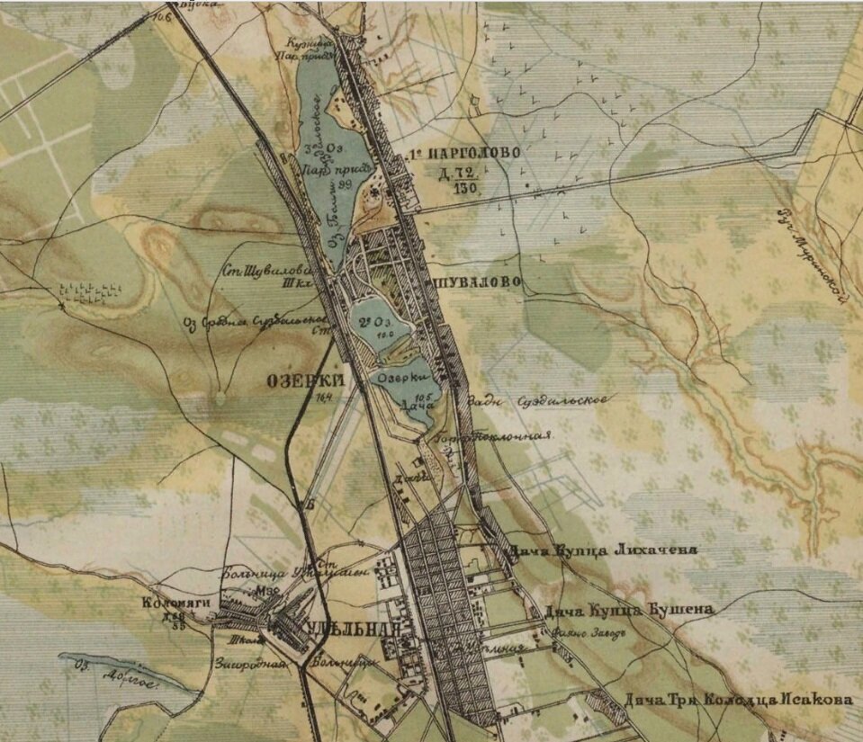 Старая карта парголово