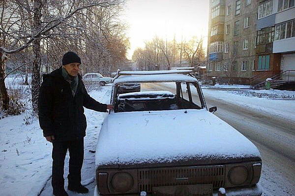 Сгоревший москвич