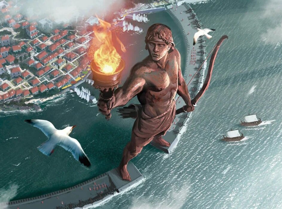 Колосс родосский чудо света. Колосс родосский семь чудес света. Грек решивший слетать к солнцу. Миф миф древней греции дедал и икар. Славяне поклоняются солнцу.