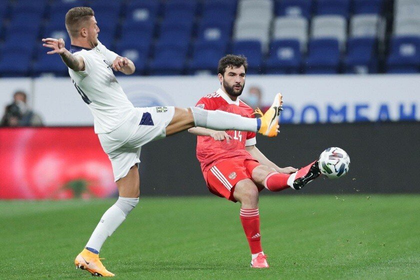 Фото с предыдущего матча Россия-Сербия