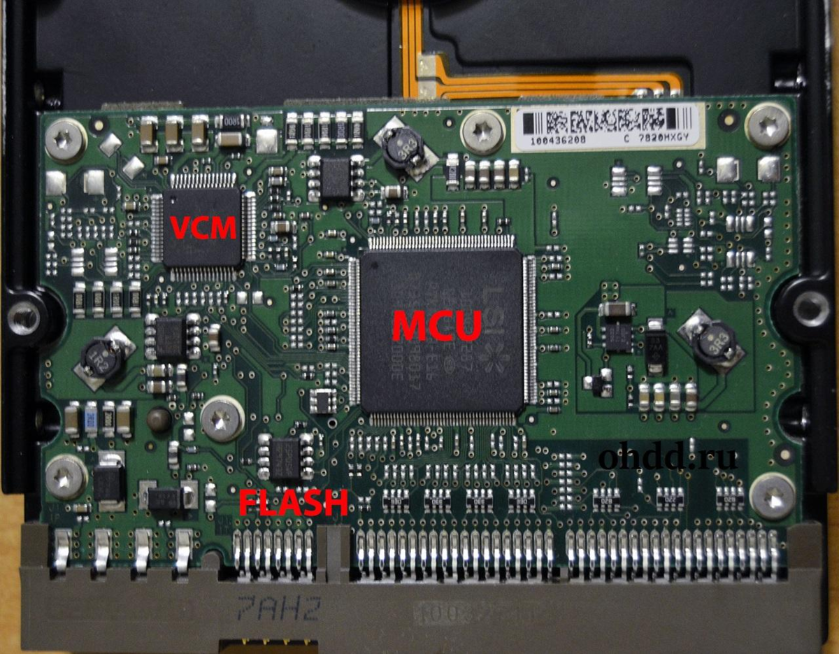 Схема платы жесткого диска