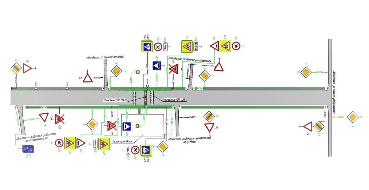 Рисунок 1. Проект организации дорожного движения.