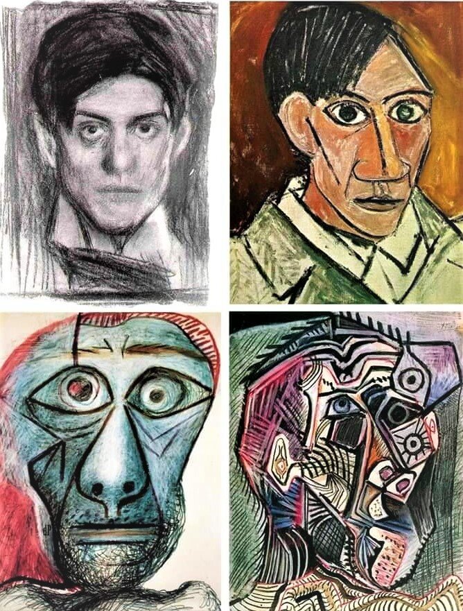 Автопортреты (1900 - 1972) / (Источник: https://mi3ch.livejournal.com/4301804.html)