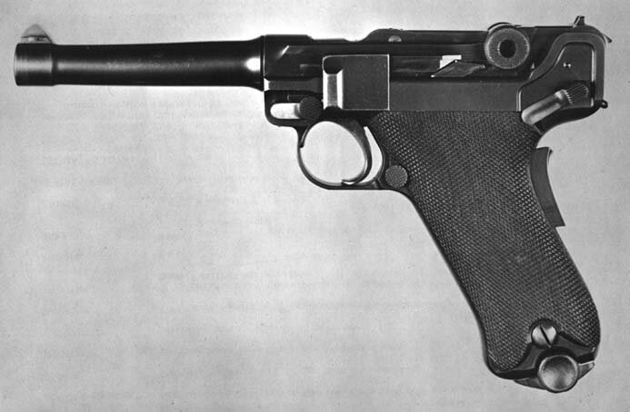 Один из пистолетов системы Люгера, участвовавший в испытаниях (№2).