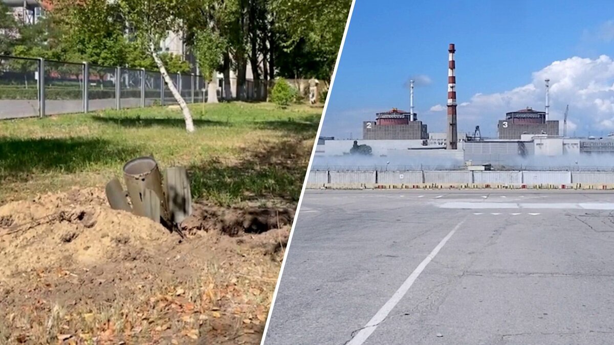 Боевые элементы повредили административные здания рядом с хранилищем отработанного ядерного топлива, а также упали примерно в четырехстах метрах от действующего энергоблока. Фото: https://www.ntv.ru