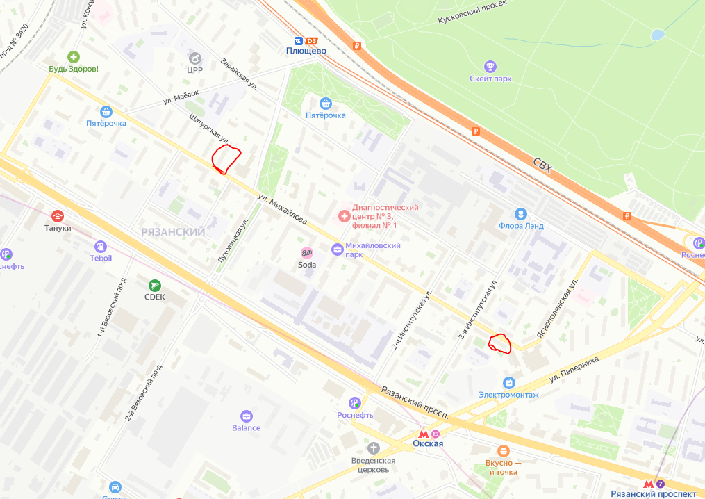 Обвел красным эти дома