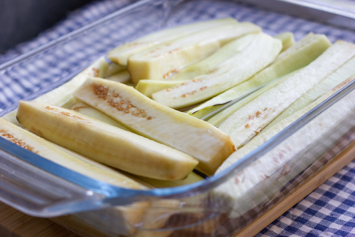 Подготовленные баклажаны