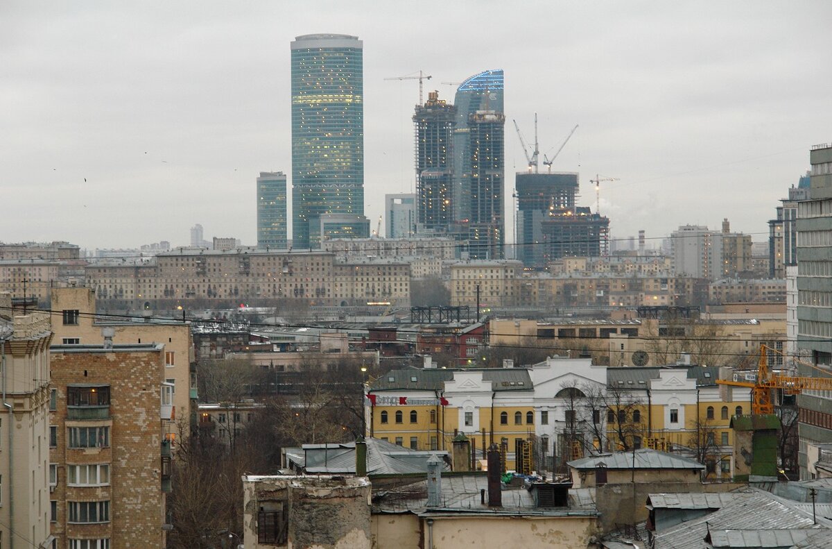 Москва Москва Сити контраст