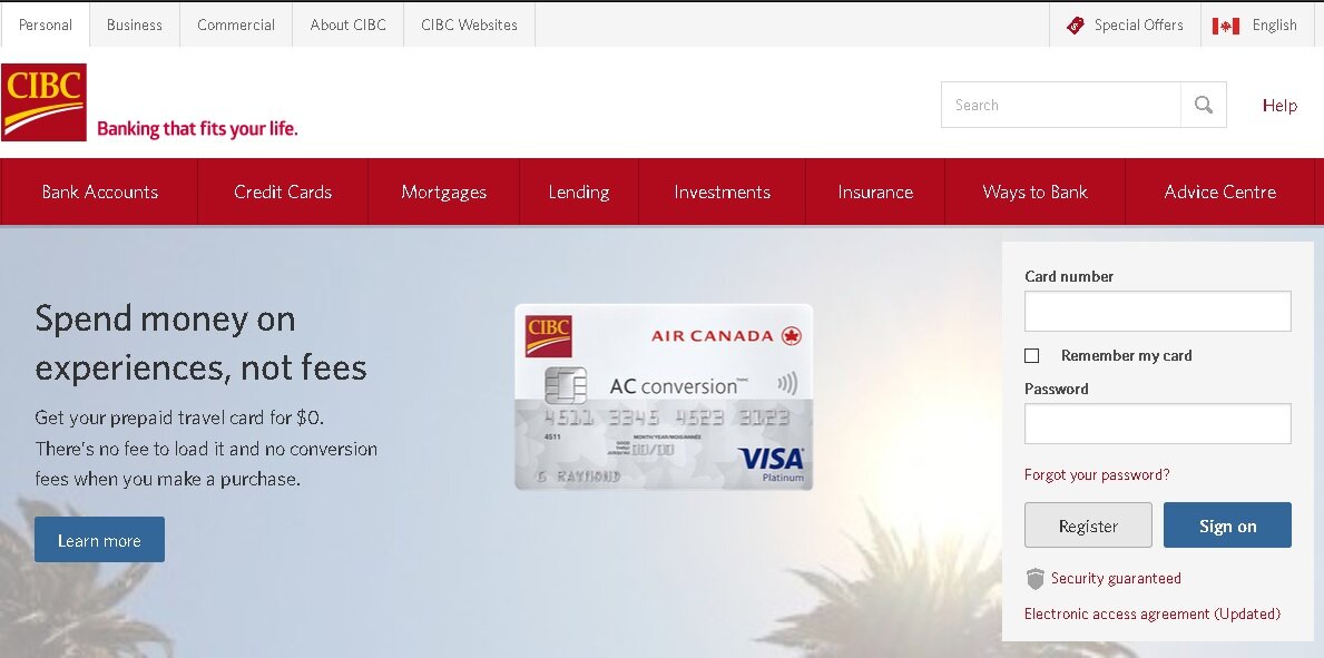 Официальный сайт Canadian Imperial Bank of Commerce - www.cibc.com