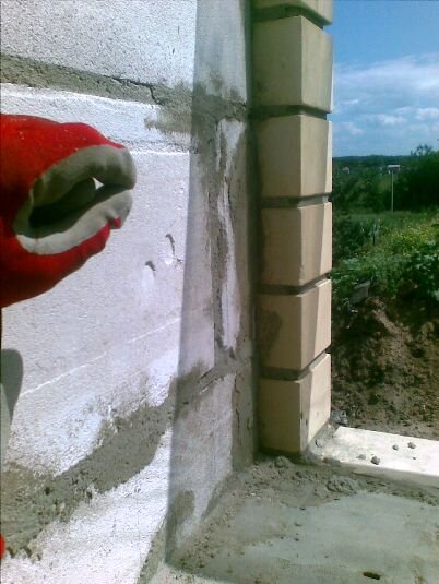 Оконные четверти из облицовочного кирпича.