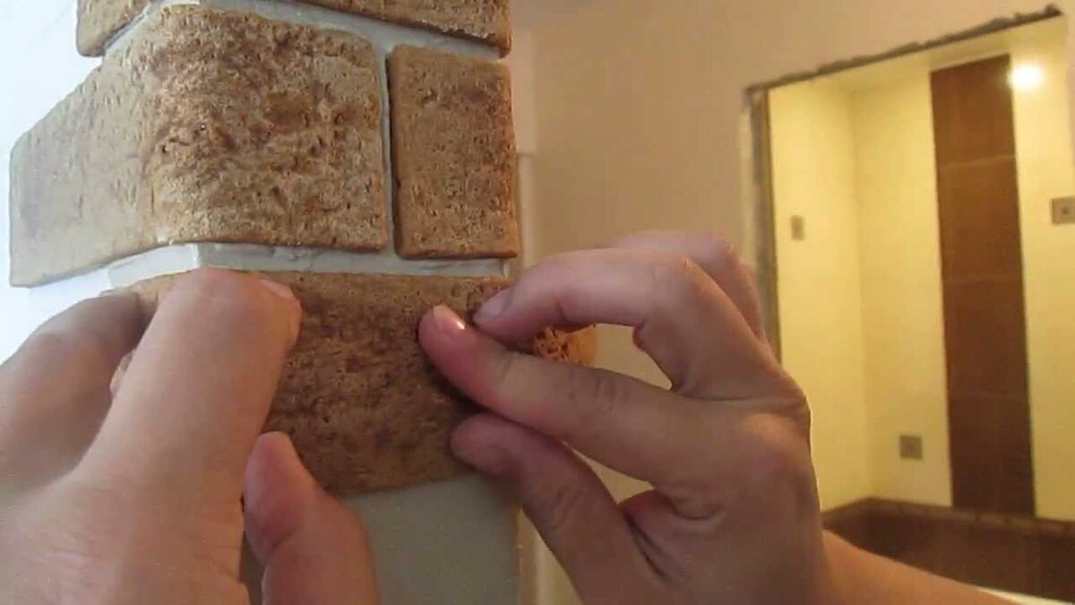 Монтаж каменного шпона - как клеить гибкий камень