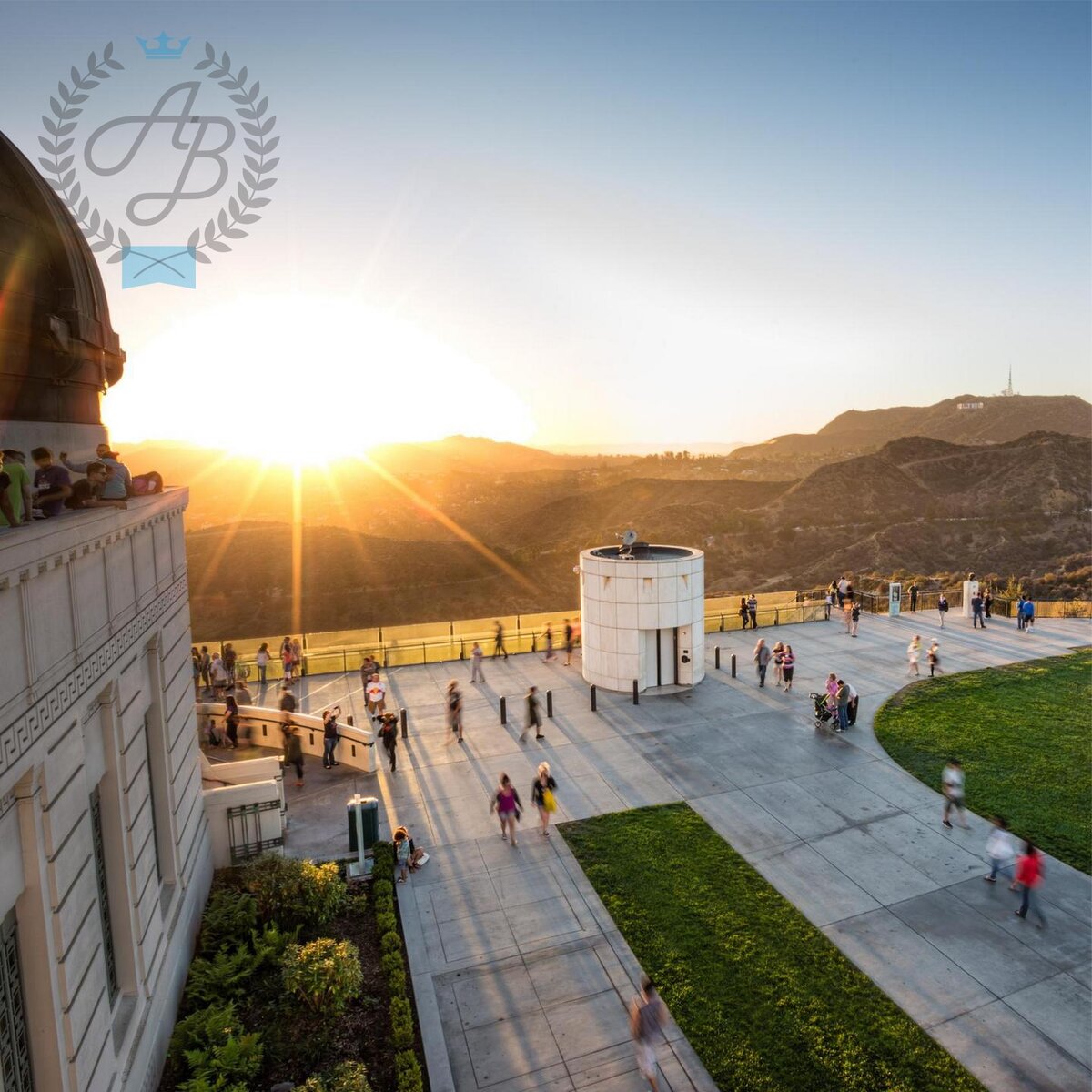Фото заката в Гриффит-парке в Лос-Анджелесе