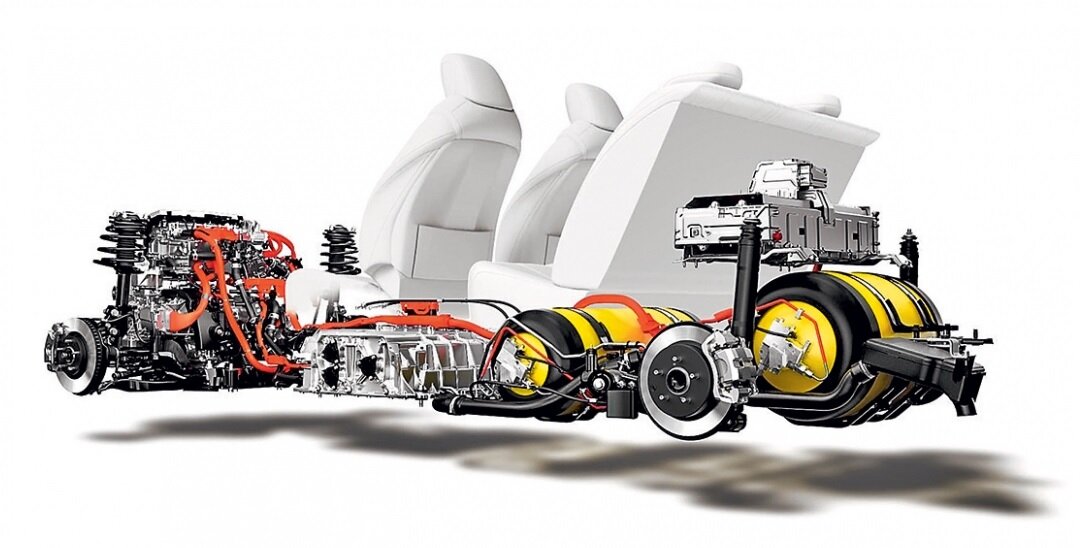 Схема водородомобиля Toyota Mirai