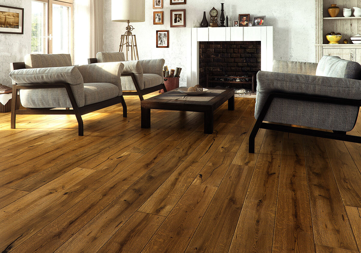 Пример использования паркетной доски.