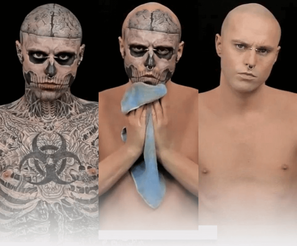 Рик Дженест (Zombie Boy) в рекламе тонального крема.