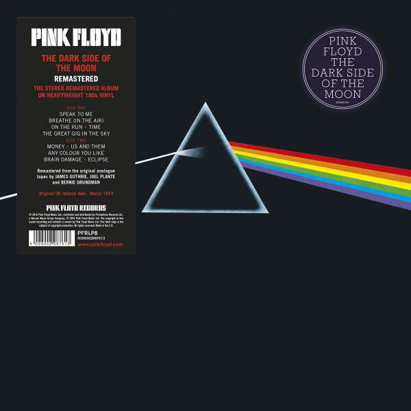 На фотографии обложка винилового издания альбома The Dark Side Of The Moon 