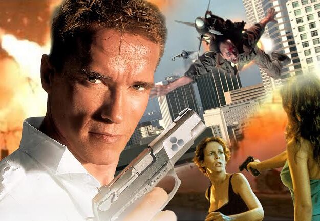 Фильм Джеймса Кэмерона. В ролях: Арнольд Шварценеггер, Джейми Ли Кёртис, Том Арнольд.