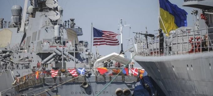 Учения НАТО и ВМС Украины. Фото: srbin.info.