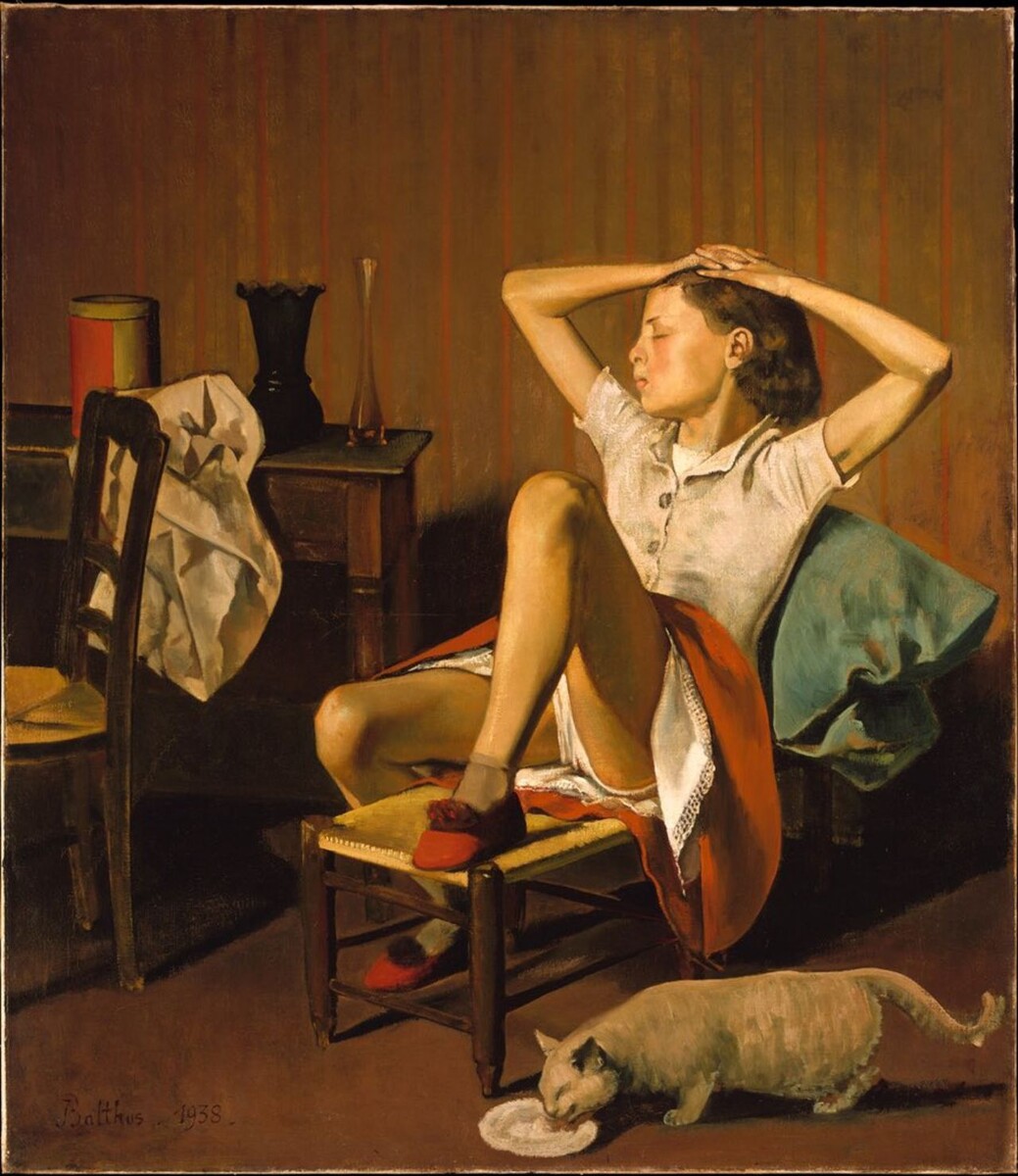 Бальтюс, "Спящая Тереза", 1938 г. Недавно активистка из США потребовала администрацию Метрополитен-музея убрать  картину из галереи, т.к. девочка, по ее мнению, изображена в "похабном" виде.