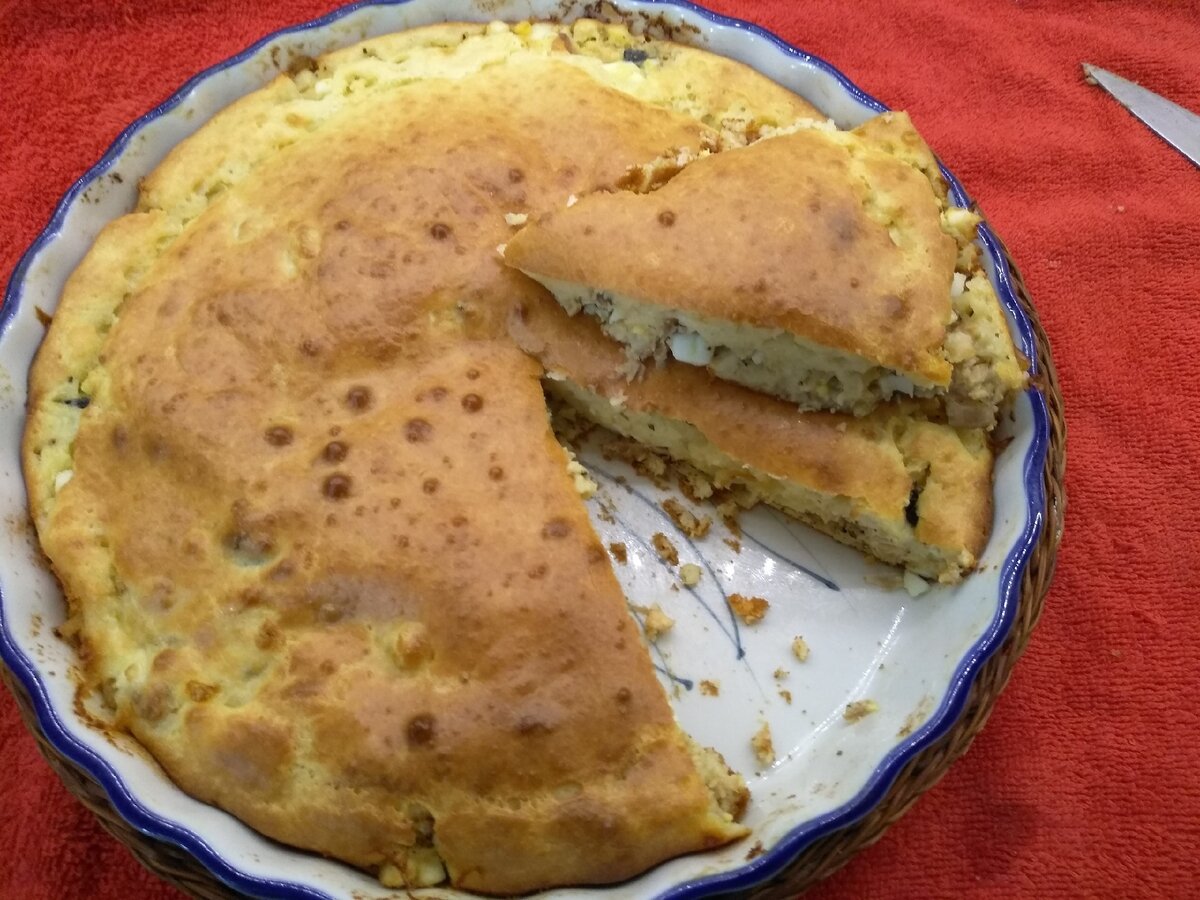 Вот у меня очень похожий пирог получился:) (Фото из открытых источников)