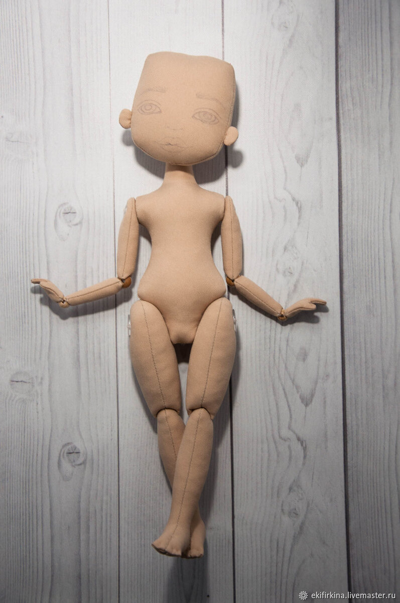 Текстильная шарнирная кукла Елены Кифиркиной