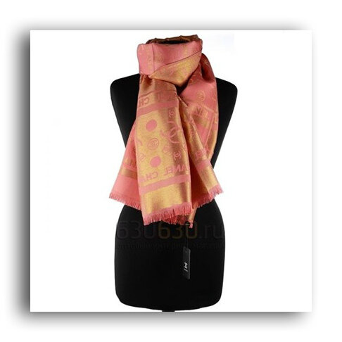 Палантин 3D Chanel Двухсторонний (Лавандовый/Золотистый) -  цена 188 рублей