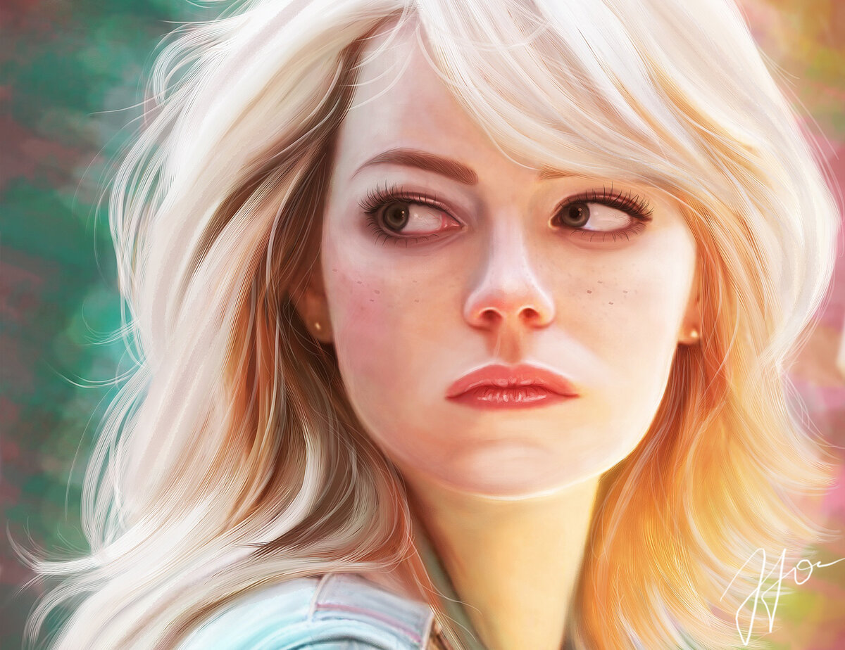 Мой портрет Эммы Стоун 2018 г. 