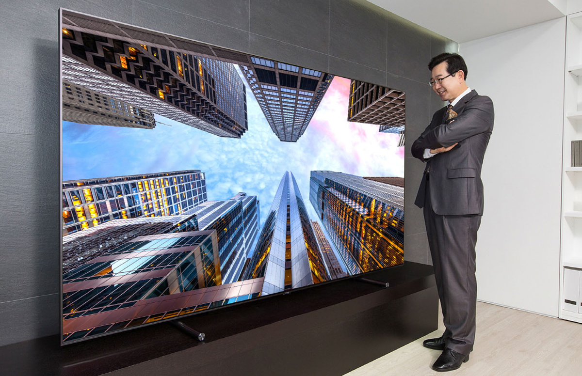 Самое лучшее качество телевизоров. Самый большой телевизор Samsung 110 дюймов. Самсунг 80 дюймов. Samsung 100 дюймов 8k. Телевизор Samsung 100 дюймов.