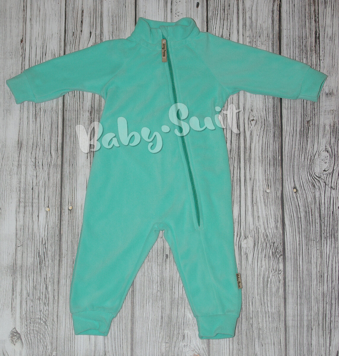 Флисовый комбинезон Baby-suit для малышей мятного цвета