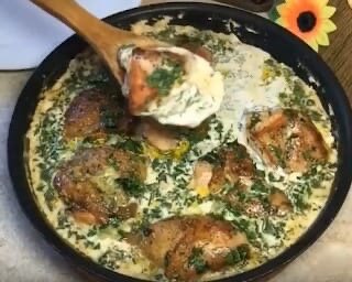 Чкмерули- курица в сливочно-чесночном соусе
