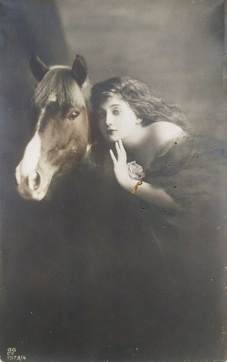 Старинные открытки: лошади, дамочки, мода: Идеи и вдохновение в журнале Ярмарки Мастеров