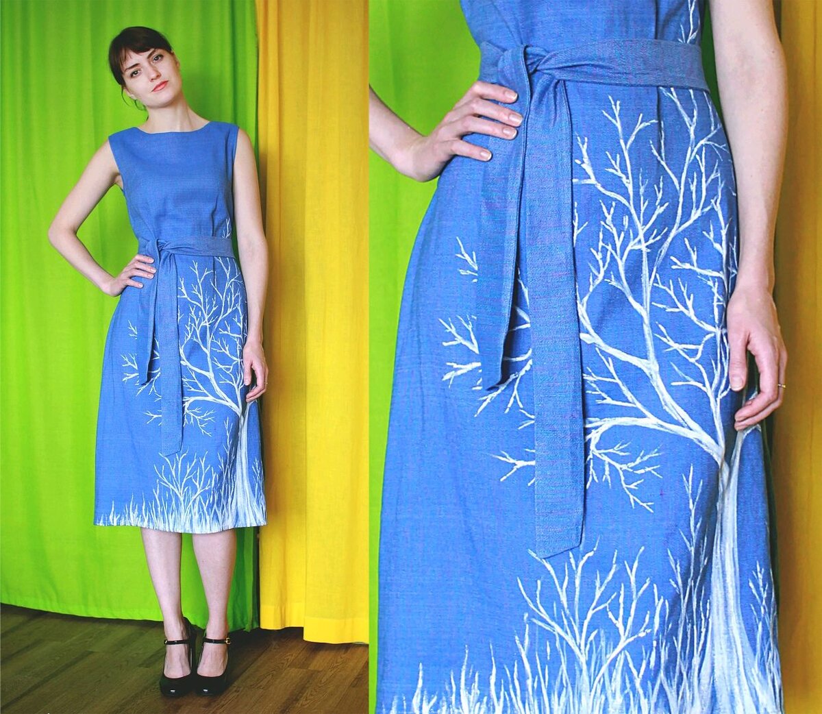 Дизайнерские платья из льна