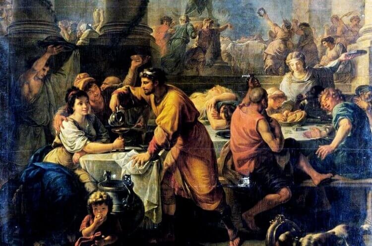 Праздник Сатурналии на рисунке 1783 года