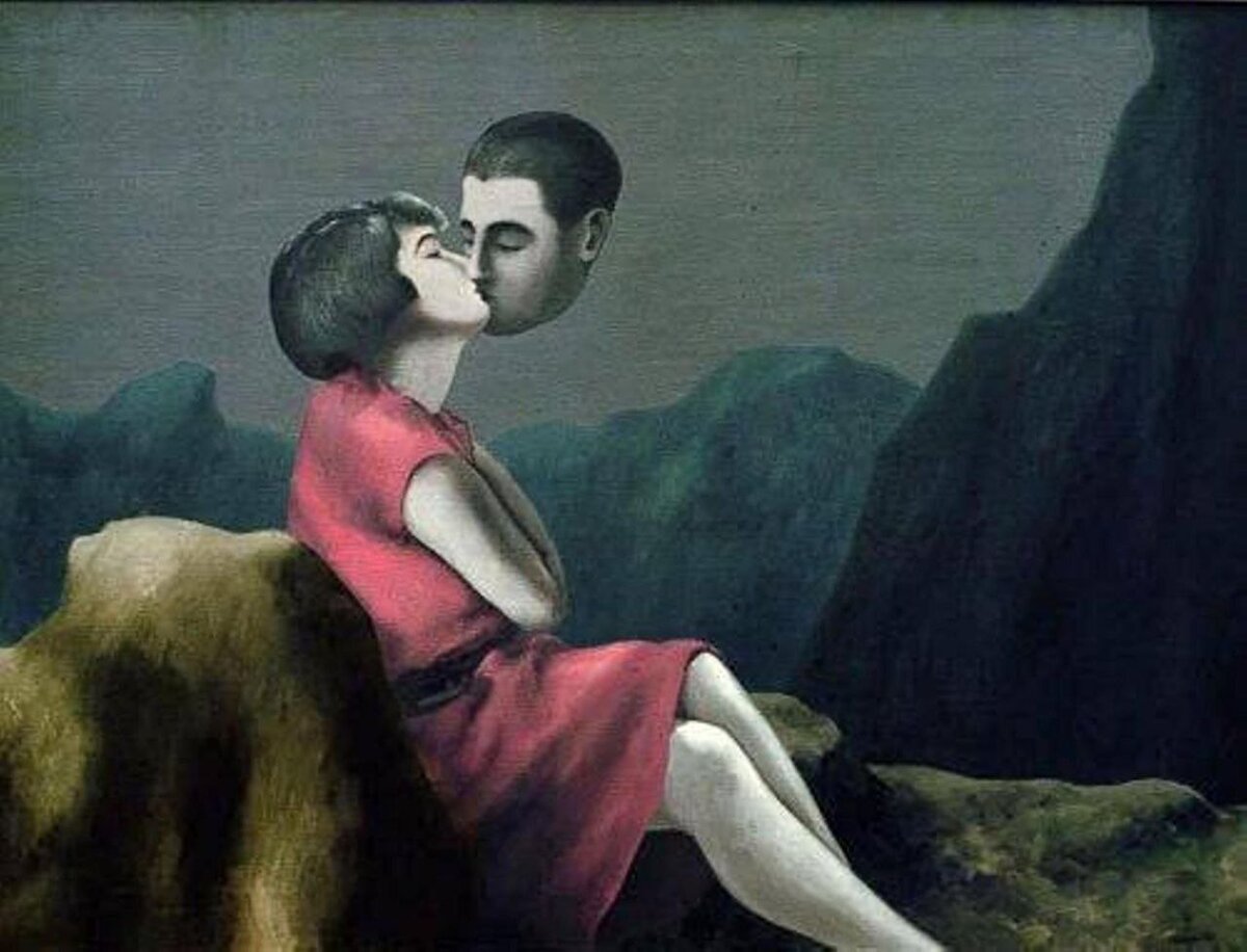 Рене Магритт "Любовь на расстоянии" (1928)