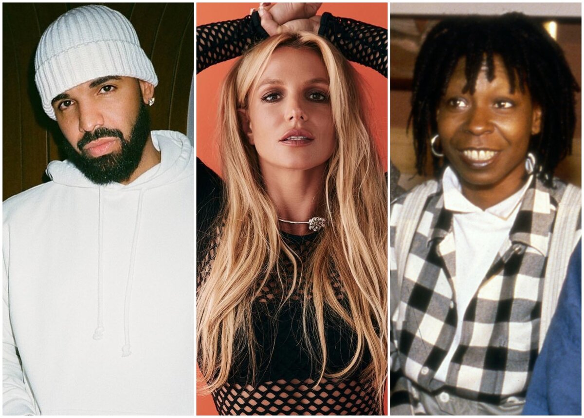 Дрейк, Бритни Спирс, Вупи Голдберг