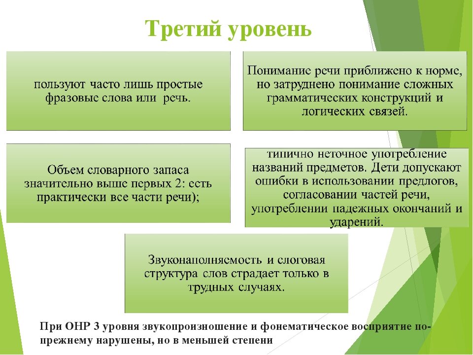 План работы с онр 3 уровня