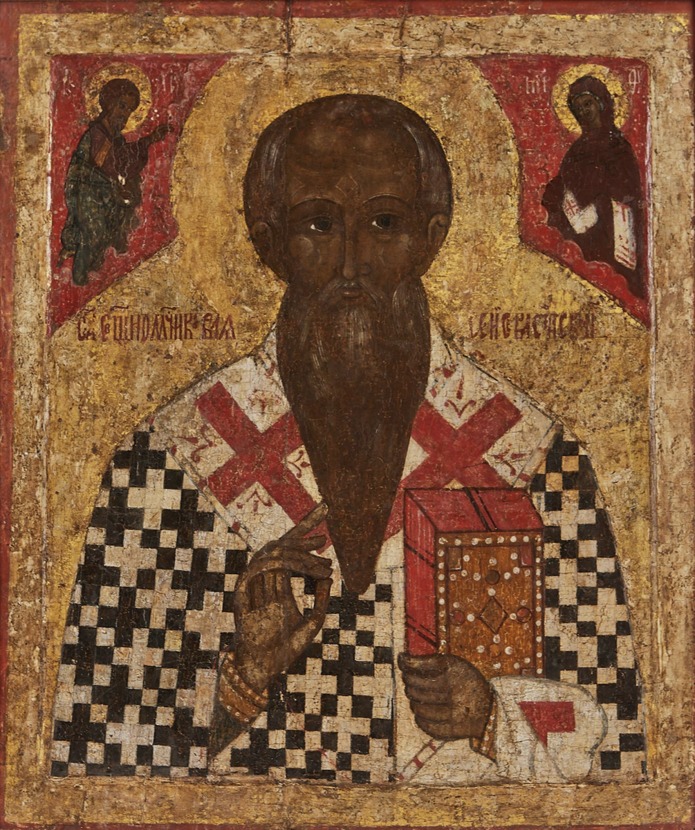 Икона «Св. Власий Севастийский». Вторая половина XVI века Дерево, левкас, темпера. 69 × 57,3 × 3
