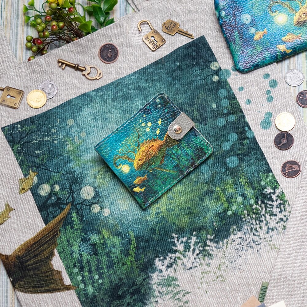 Кошелёк маленький «Речной друид» глянцевый, худ. Галина Егоренкова