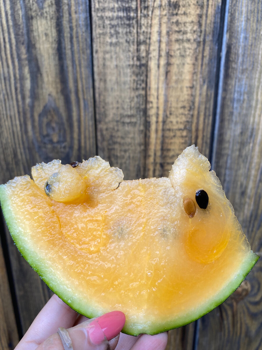 Желтый арбуз, не очень на вкус