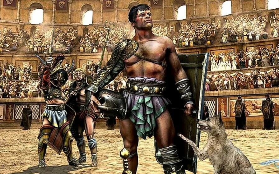 Гладиаторы в Древнем Риме (иллюстрация из открытых источников)