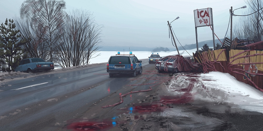 Цифровые картины альтернативного мира были вдохновлены научно-фантастическими фильмами .